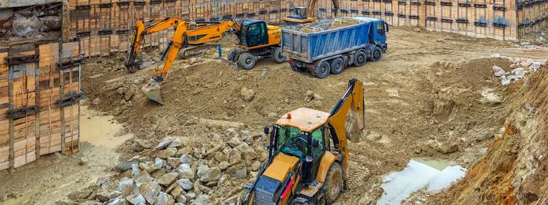 equipment on a job site