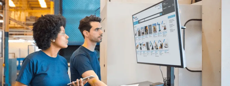 worker using equipment ordering portal