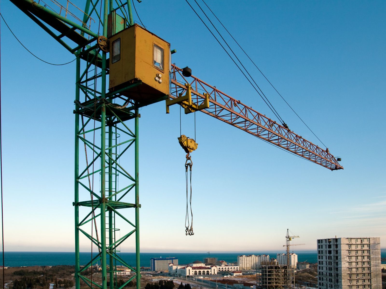 tower crane at job site