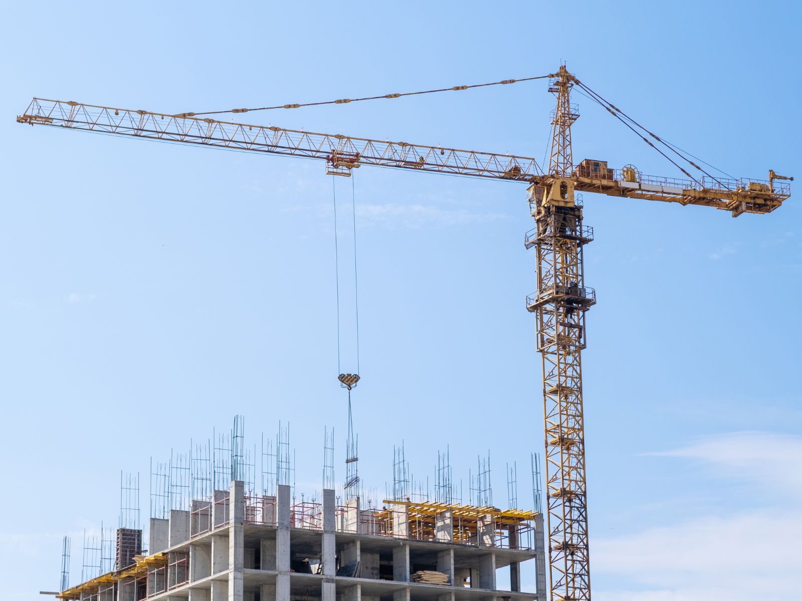tower crane at job site