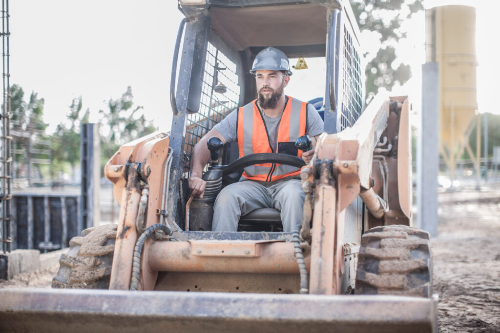 Excavator working on a construction jobsite