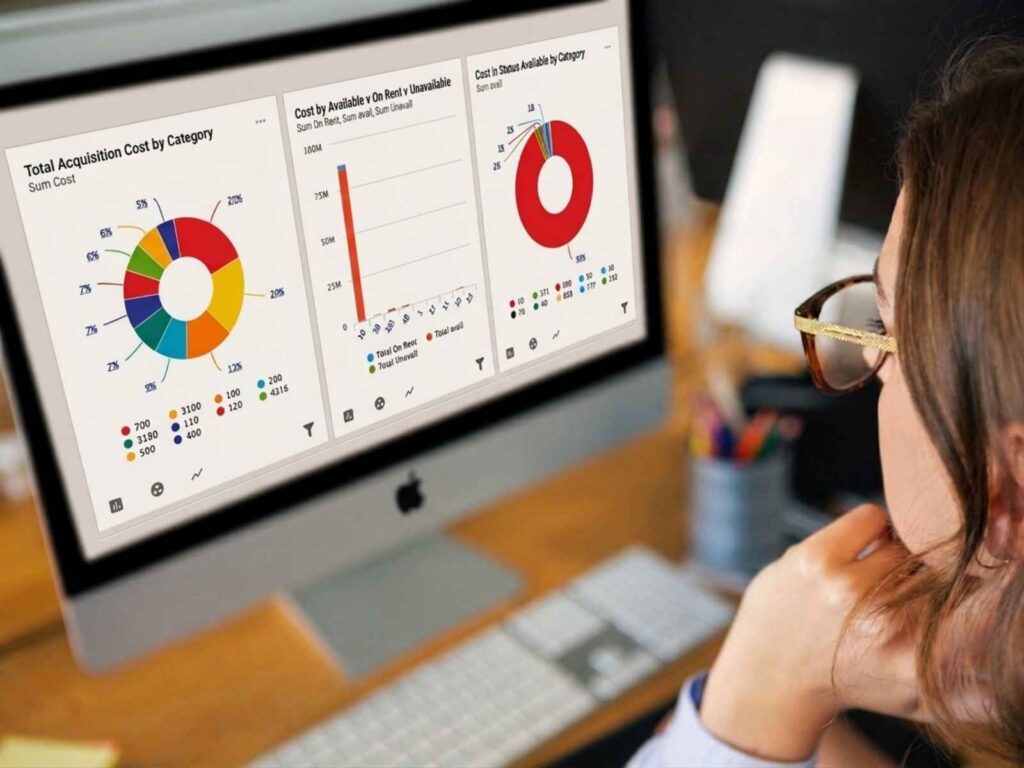reporter dashboards on a computer