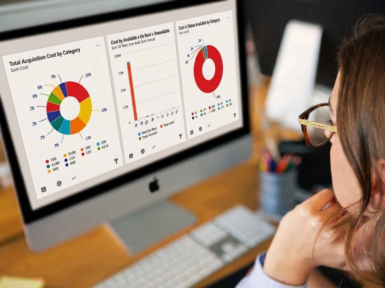 reporter dashboards on a computer